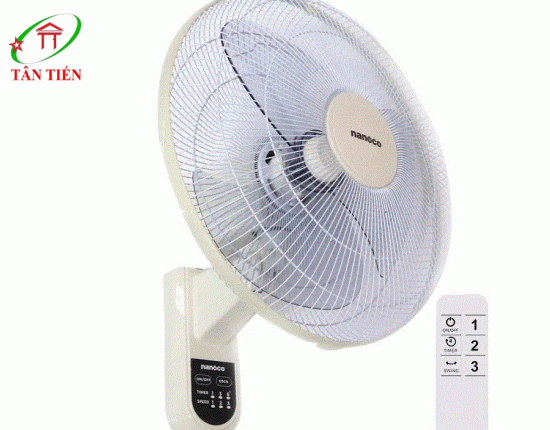Quạt treo tường màu (Beige) , 47W Nanoco NWF1612RC-BE