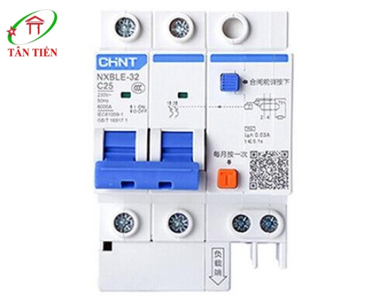 RCBO 2P 40A 30mA 6KA CHINT NXBLE-63-2P-C40-30mA