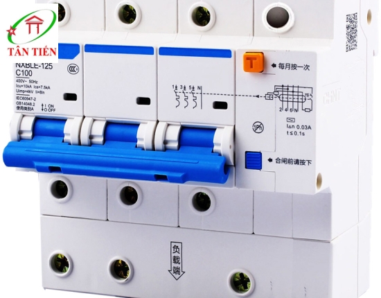 RCBO 3P 63A 300mA 10KA CHINT NXBLE-125-3P-C63-300mA