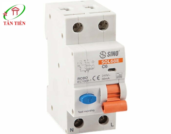 RCBO 2P 20A 6KA 30MA SINO SOL68E/2020/030