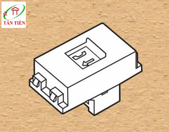Ổ cắm điện thoại 4 dây có màn che S18CC31RJ Sino