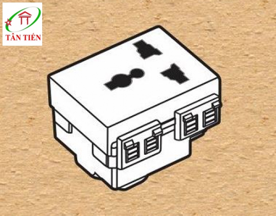 Ổ cắm đơn đa năng có màn che cỡ trung Sino 16A S18CCUAMT