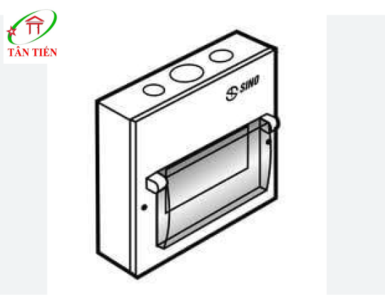 Tủ điện vỏ kim loại 6 đường lắp âm SINO EM6PL