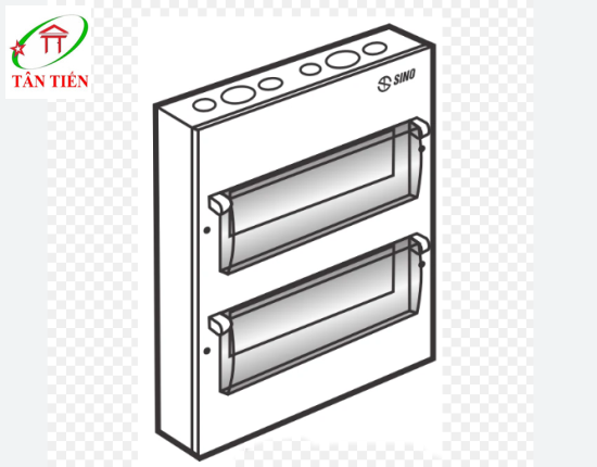 Tủ điện vỏ kim loại 28 đường lắp âm SINO EM28PL